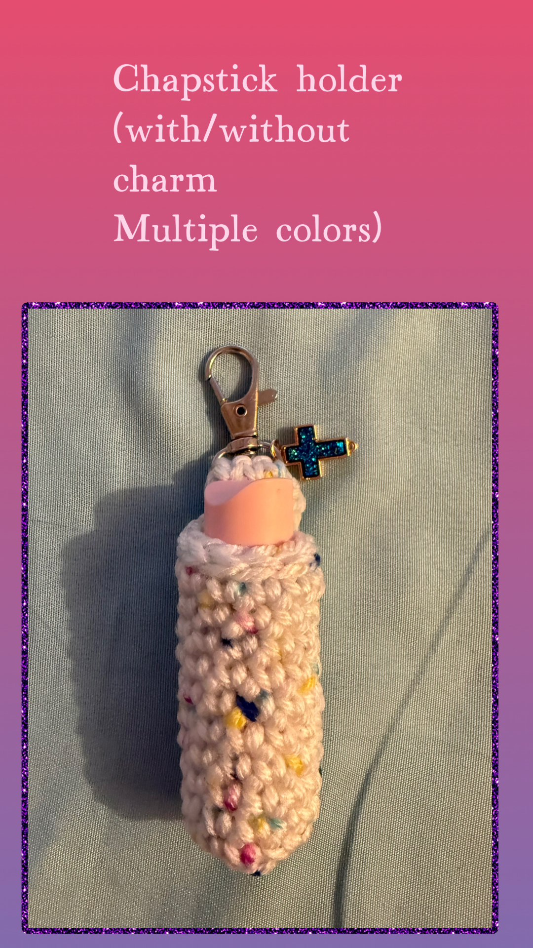 Classic chapstick holder with charm