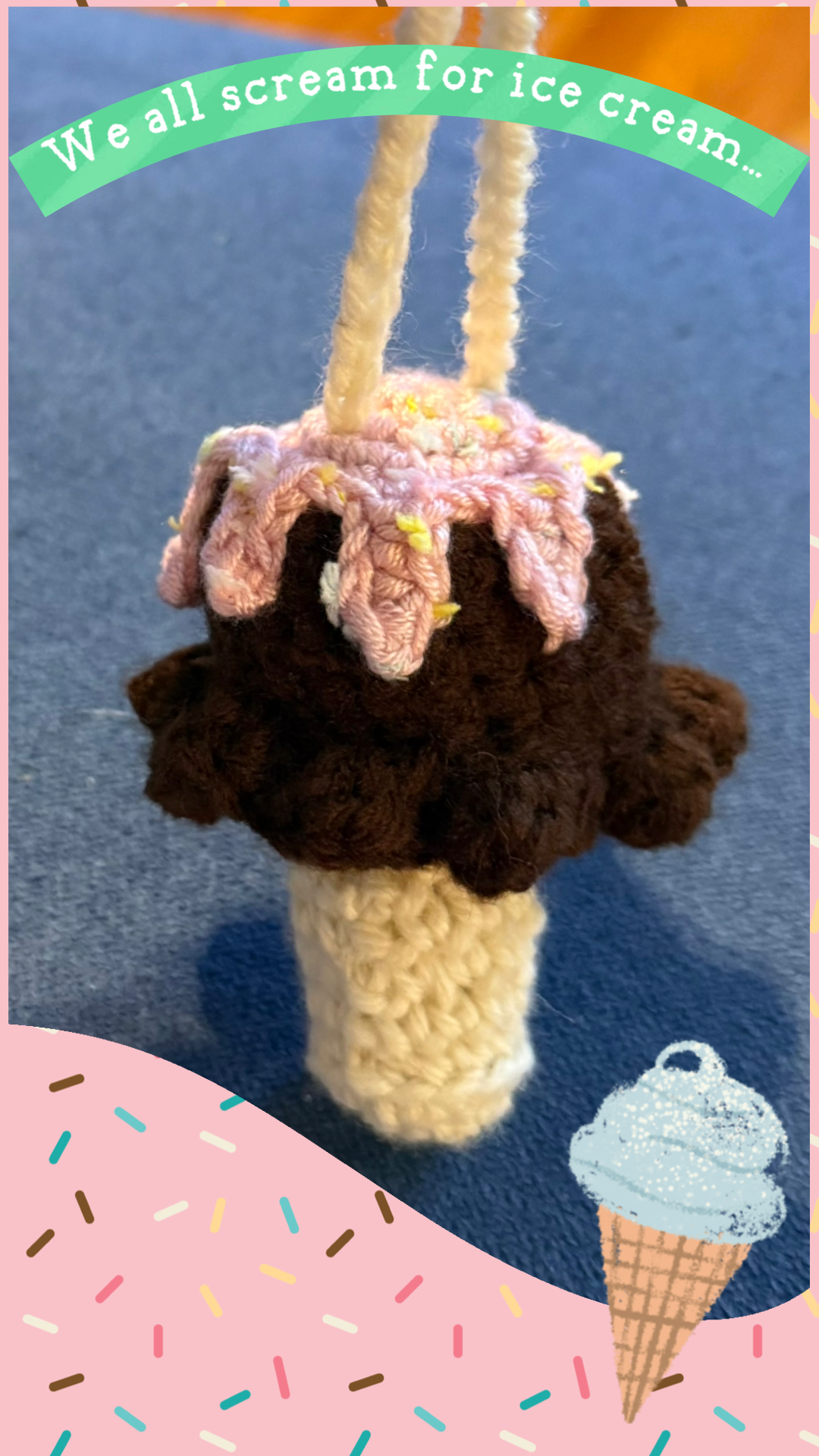 Chocolate ice cream chapstick holder