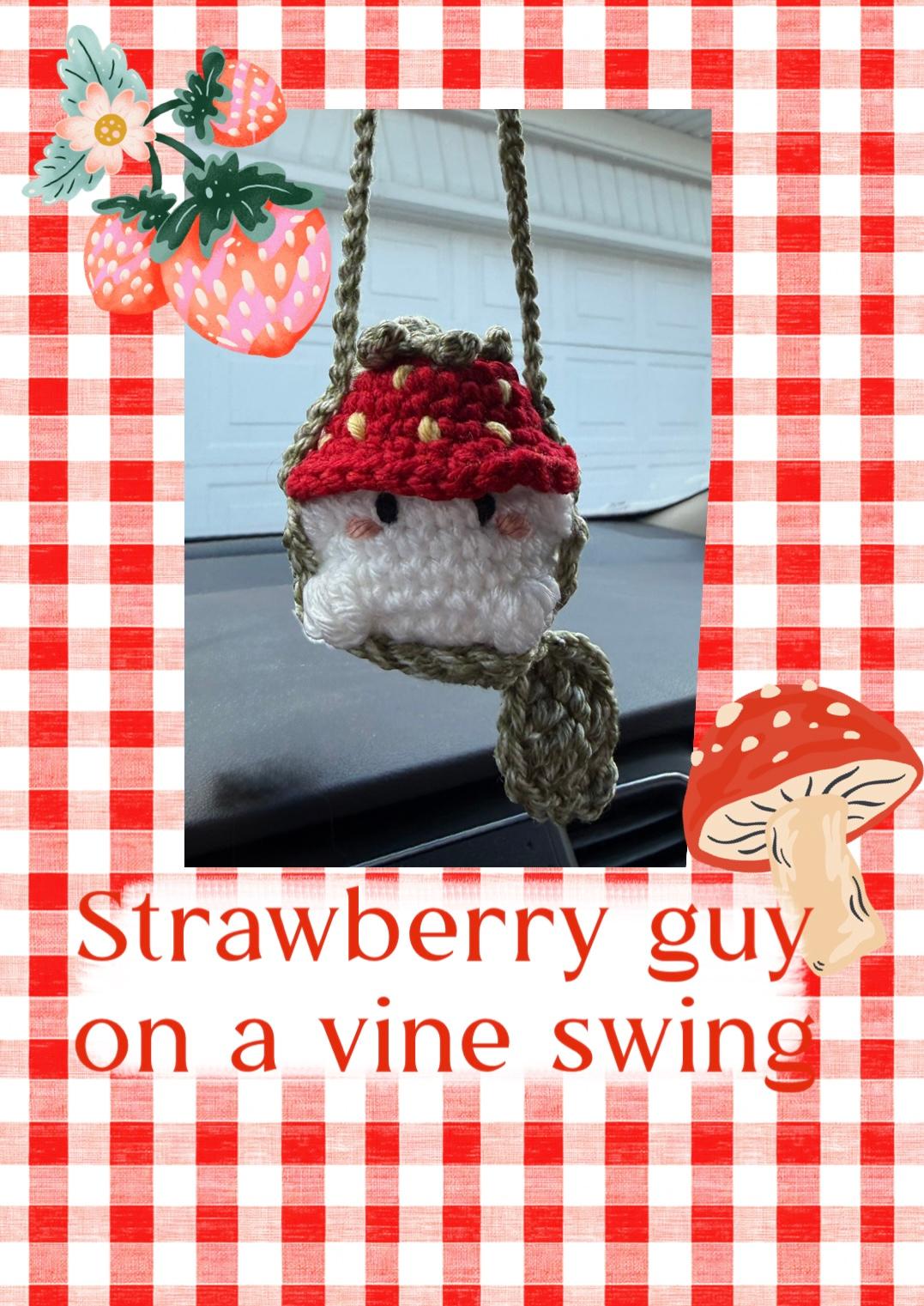 Strawberry sproutling on swing
